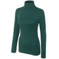 thumbnail image 2 of KOGMO Womens Long Sleeve Solid Basic Fitted Turtleneck Shirt, 2 of 5