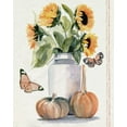 thumbnail image 2 of Parker, Jennifer Paxton 26x32 Black Ornate Wood Framed with Double Matting Museum Art Print Titled - Autumn Sunflowers II, 2 of 4