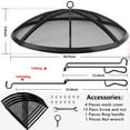 thumbnail image 2 of Fire Pit Spark Screen RGJ, malla de acero inoxidable de 27 pulgadas con asa, 2 of 9