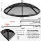thumbnail image 2 of Fire Pit Spark Screen RGJ, malla de acero inoxidable de 27 pulgadas con asa, 2 of 9