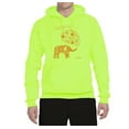 thumbnail image 2 of Cute Elephant Love Imagine Inspirational/Christian Unisex Graphic Hoodie Sweatshirt, Safety Green, 3XL, 2 of 3