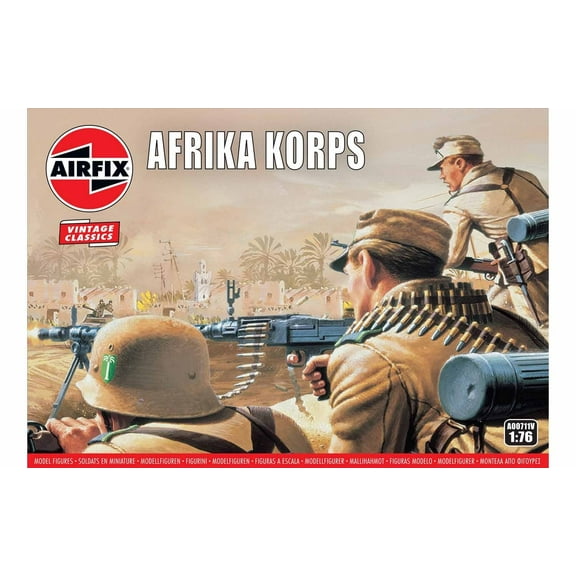 Airfix 00711V WWII German Afrika Korps 1/76 Scale Plastic Model Figures