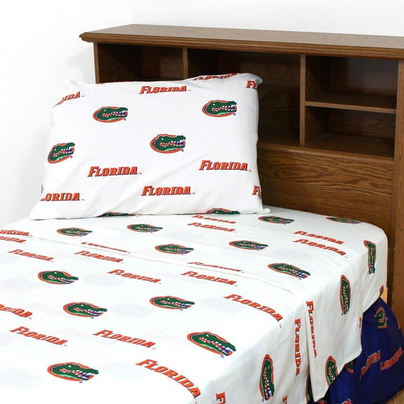 Florida Gators Sheet Set Choose Your Size White Cotton King 299 and Below