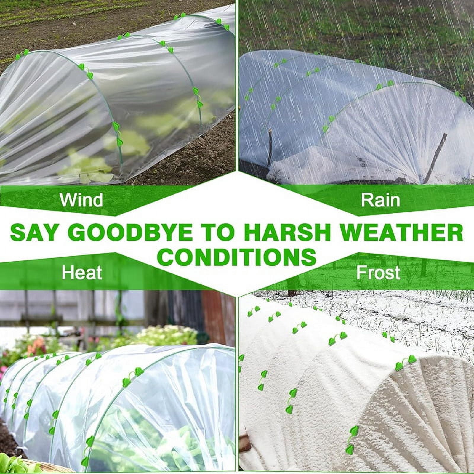 Garden Hoops for Raised Bed, 6 Sets of 8FT Long Greenhouse Hoops Grow Tunnel, Rust-Free Fiberglass Support Hoops Frame