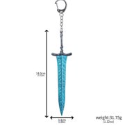 iirukaa Game ER Dark Moon Greatsword Keychain Weapon Keychain Pendant Ornament Game Props Accessories Merch Creative Lightweight