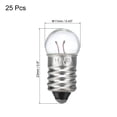 thumbnail image 2 of Bombillas mini E10 de 1.5V/0.3A Uxcell, 25 piezas de bombillas de tornillo miniatura, bombillas de linterna de luz amarilla cálida, 2 of 6