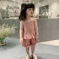 thumbnail image 3 of Baby Girl Outfits Summer Toddler Sleeveless Checked Suit Dress Soft Comfy Daily Wear Outfits Girl Baby Clothes A 6 Years-7 Years, 3 of 6