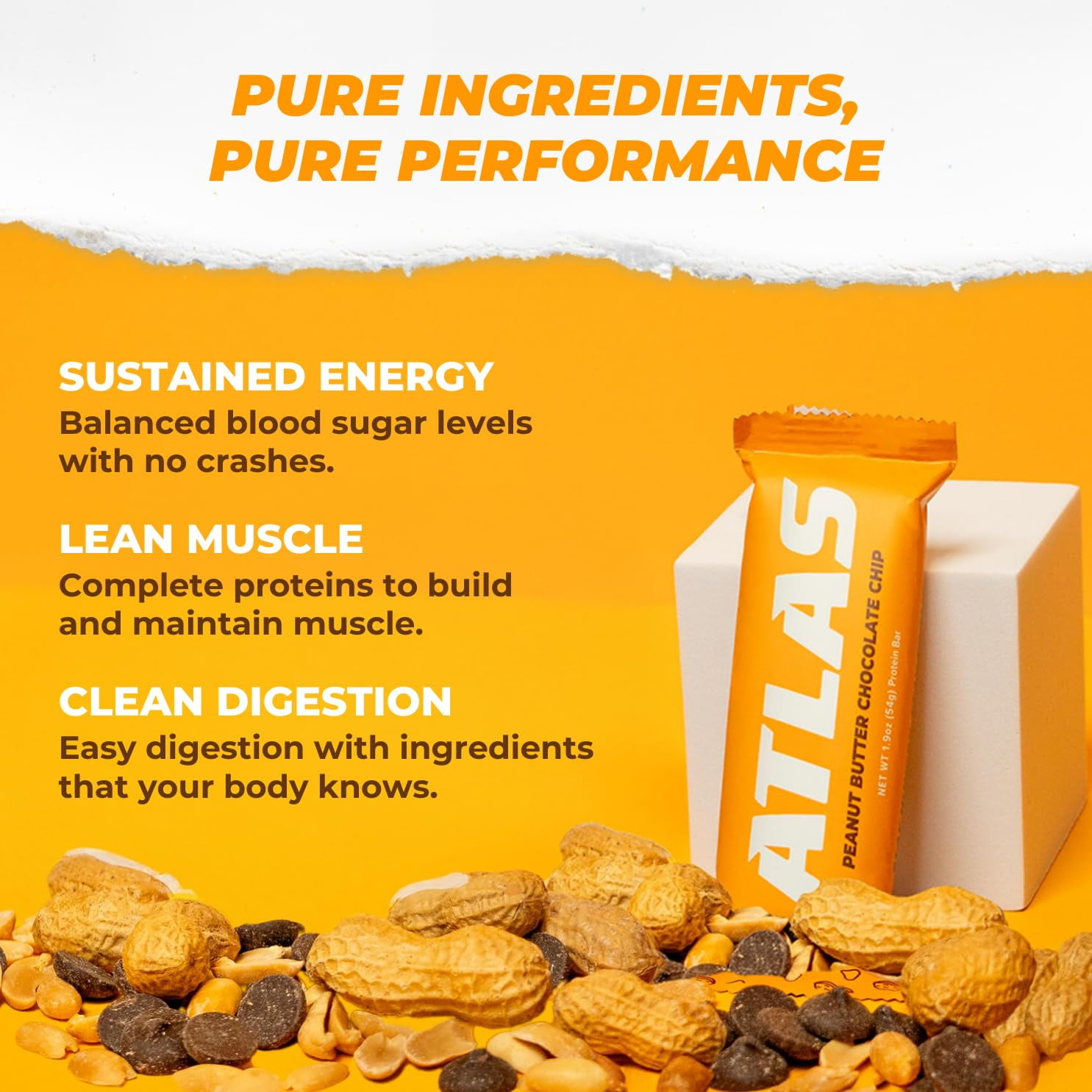 Atlas Protein Bar, Ultimate Whey Variety Pack, 20g Protein, 1g Sugar, 0g Seed Oil, 12-Pack
