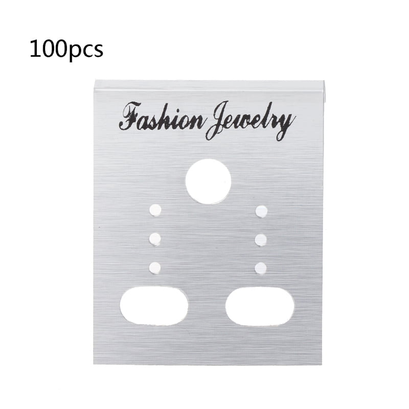 100X Jewelry Earring Ear Studs Hanging Display Paper Cards Organizer Hang Holder 