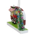 thumbnail image 3 of Northlight Glittered Red and White Camper with Christmas Tree Ornament 6", 3 of 5