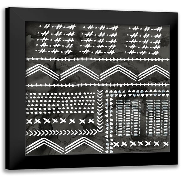 PI Studio 12x12 Black Modern Framed Museum Art Print Titled - African III Black Version
