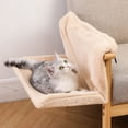 thumbnail image 2 of A Hanging Cat Bed Window Mount Pet Hammock For Cats Kittens Soft Fleece Canvas Support Up To 15 Kg Detachable Machine Washable All Season Use Weight 1.44 Lbs, 2 of 6