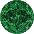 thumbnail image 1 of Ahgly Company Indoor Round Persian Green Bohemian Area Rugs, 5' Round, 1 of 4
