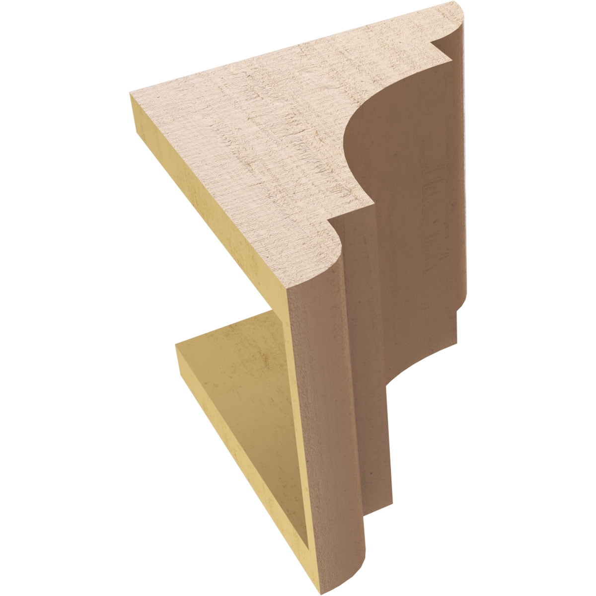8"W x 8"D x 8"H Wide New Brighton Rough Cedar Woodgrain TimberThane Corbel, Primed Tan