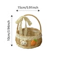 thumbnail image 2 of Home Decor Easter Bunny Woven Cute Rabbit Handbasket Handmade Wicker Easter Candy Eggs For Kids Egg Hunt Party Storage Food Storage, 2 of 6