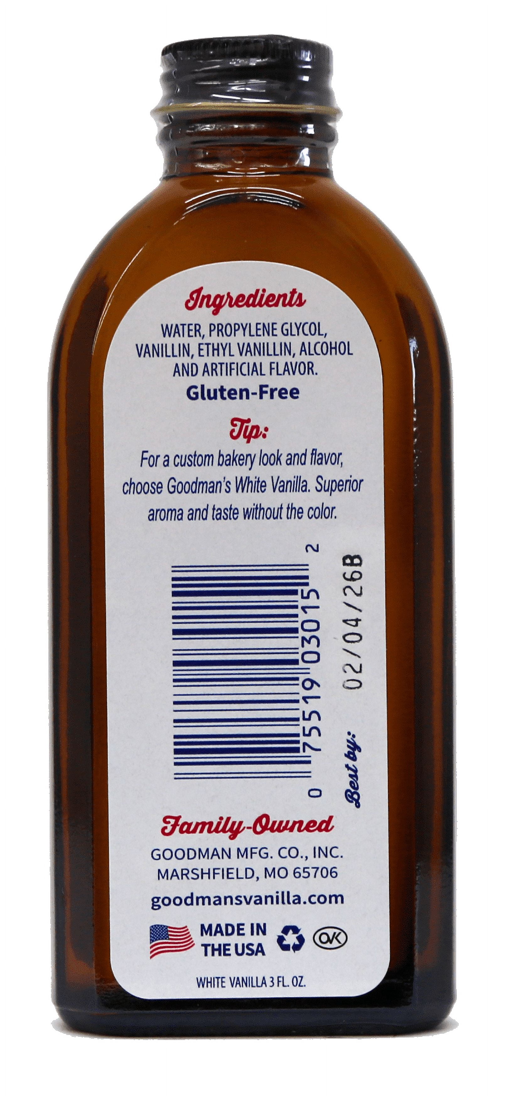 Goodman's Vanilla White (Clear) Artificial 3 fl oz