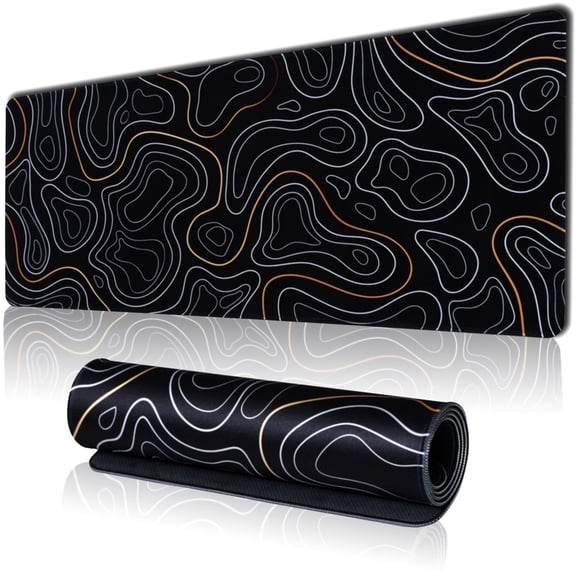 Clearance! Large Gaming Mouse Pad for Desk, Desk Mat with Seamed Edges, Waterproof Desk Pad, Non-Slip Rubber Base, 31.5x11.8 Inch Keyboard Pad Computer Mat
