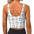 thumbnail image 3 of Haiem Hand Drawn Turtle Pattern Womens Sports Bra - U Neck Padded Low Impact Yoga Bra Workout Crop Top Gym Moisture-Wicking Workout Vest -Small, 3 of 9