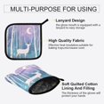 thumbnail image 3 of Yayeee Oven Mitts and Pot Holder Set of 2 Heat Resistant Kitchen Gloves Baking Hot Pad, Purple Night Deer, 3 of 5