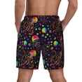 thumbnail image 3 of Kdxio Rainbow Jellyfishes Print Men'S Swim Trunks With Compression Liner 7 Inch Inseam Quick Dry Swim Shorts, 3 of 7