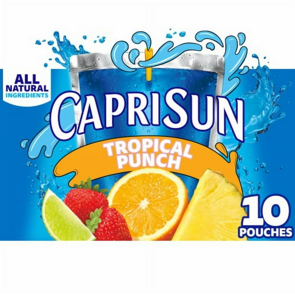 Pack of 2 - Capri Sun Tropical Punch Ready-To-Drink Juice (10 Pouches) Packaging May Vary
