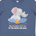 thumbnail image 4 of Inktastic My Grandma Loves Me to the Moon and Back Elephant Family Boys or Girls Baby T-Shirt, 4 of 5