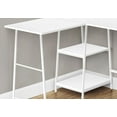 thumbnail image 2 of Monarch Specialties Computer Desk, Home Office, Corner, Storage Shelves, 48"l, L Shape, Work, Laptop, Metal, Laminate, White, Contemporary, Modern, 2 of 4