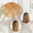 thumbnail image 6 of Unique Bargains 1 Pc Convenient Round Hair Comb Coffee Color Acetate Sheet, 6 of 6