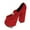 Red, variant on YDN Women Fashion Platform Square Closed Toe Pumps Rhinestone Block Chunky High Heels Dressy Party Evening Shoes Size 7 Pink
