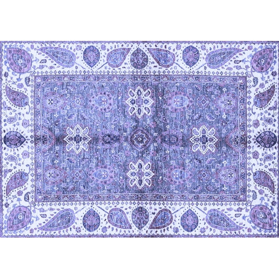 Ahgly Company Indoor Rectangle Oriental Blue Traditional Area Rugs, 4' x 6'