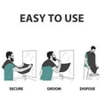 thumbnail image 6 of Beard Apron Bib Beard Trimming Apron Free Shaving Bib Hair Clippings Catcher Beard Grooming Cape Apron Non-Stick Hair Beard Apron for Men Beard & Mustache Care, Perfect Gift For Men -Black, 6 of 6