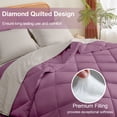 thumbnail image 4 of Flymme 7 Pieces Full Size Bed in a Bag Purple Comforter Set with Sheets Modern Quilted Diamond Bedding Sets Complete Full Bed Sets for Bedroom Decor, 4 of 8
