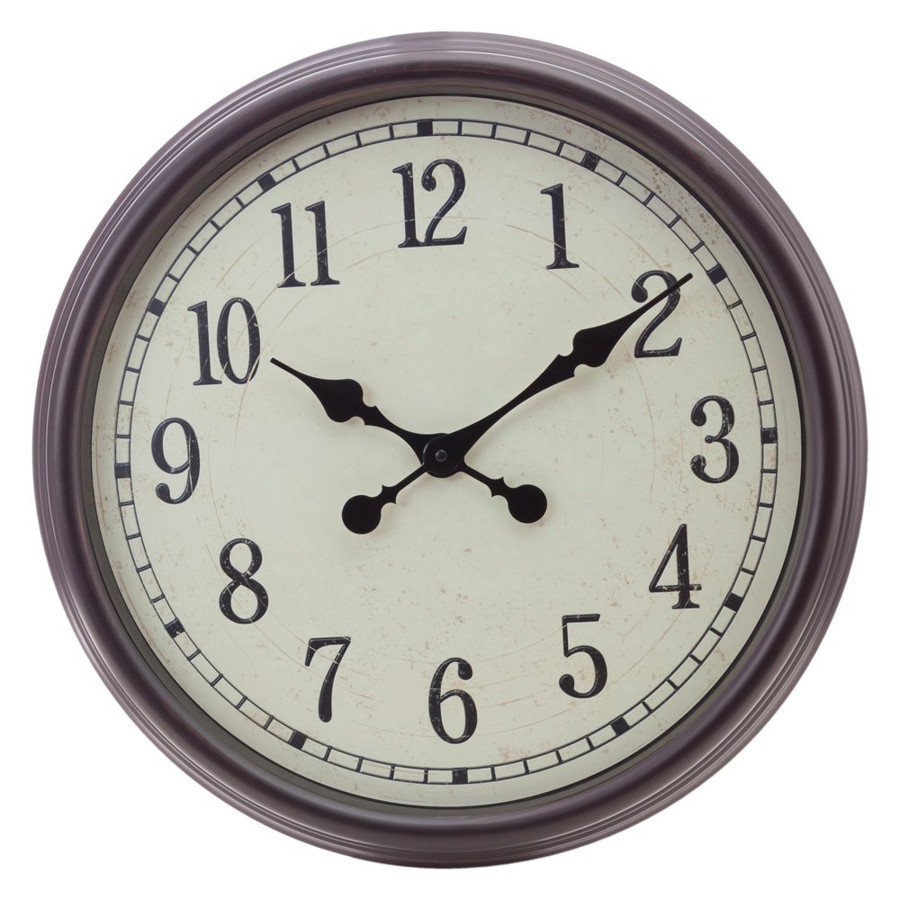 Kiera Grace Decorative 20 in. Wall Clock with Distressed Face