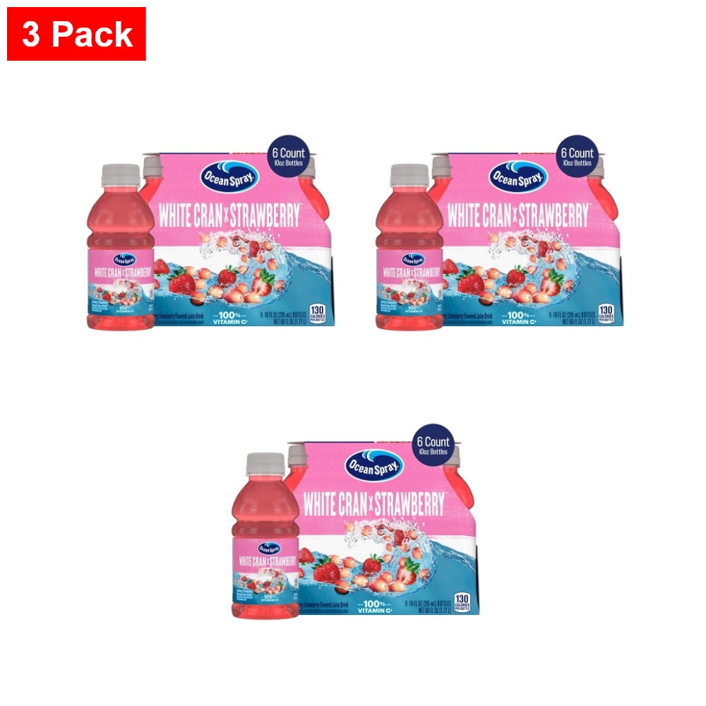 Ocean Spray White Cran Strawberry Juice Drink - 6pk/10 fl oz Bottles