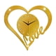 thumbnail image 1 of Reloj de pared con forma de corazón, reloj de amor, reloj decorativo, regalo colgante, silencioso para Oro, 1 of 9