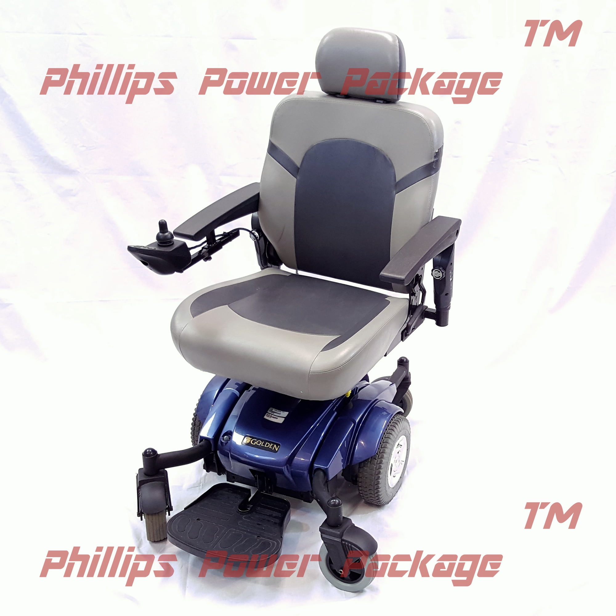 Golden Technologies - Compass Sport - Mid-Wheel Drive Power Chair - Blue