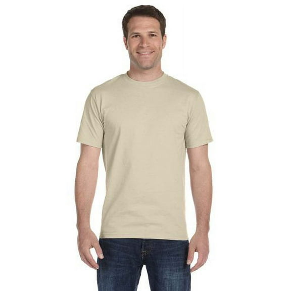 Hanes mens 5.2 oz. ComfortSoft Cotton T-Shirt5280-SAND-L-4PK Pack of 4