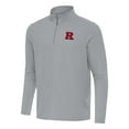 thumbnail image 2 of Men's Antigua  Gray Rutgers Scarlet Knights Intent Quarter-Zip Top, 2 of 3