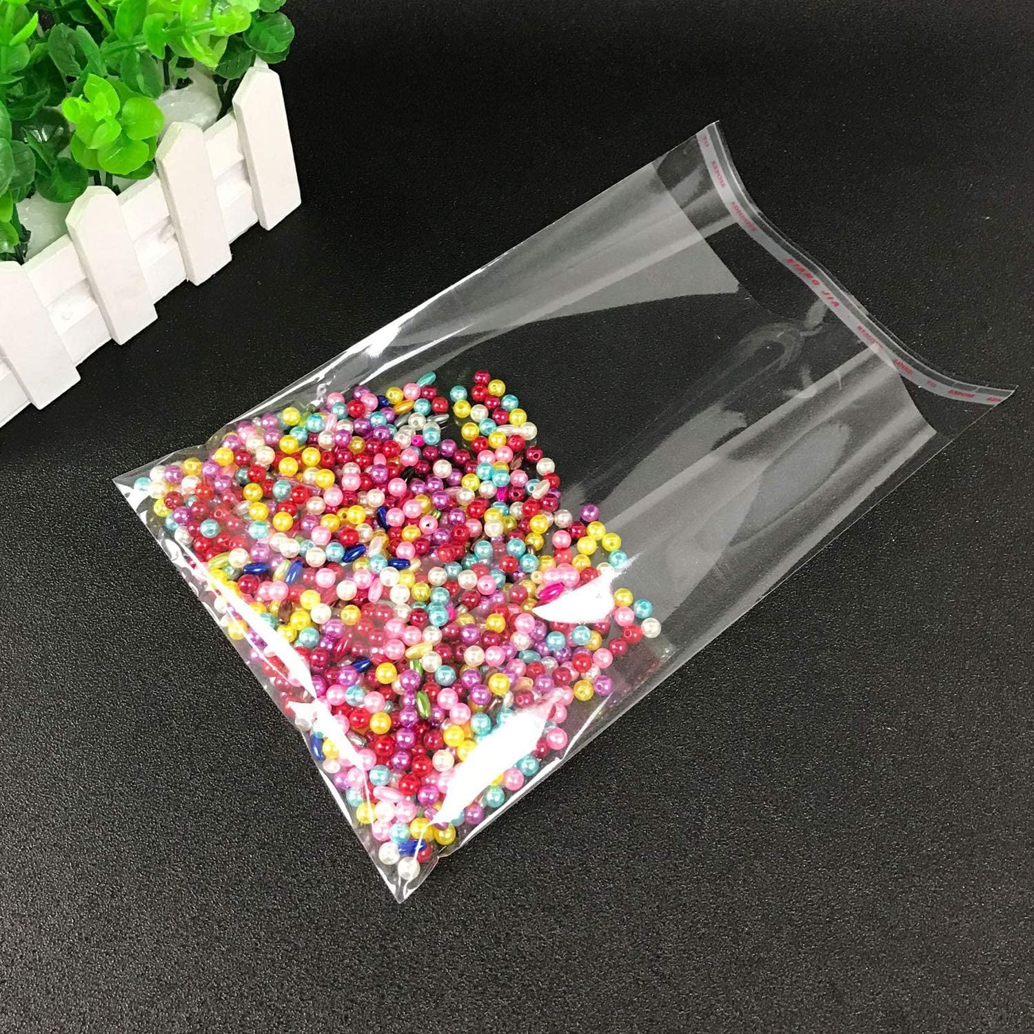 Lot De 200 Sacs En Cellophane Auto-scellants - 12,7 X 17,8 Cm