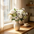 thumbnail image 4 of Artificial Flower Bouquet Mixed Floral Hand Tied Roses Hydrangea Chrysanthemum for Vase Home Wedding Party Living Room Dining Table Decor, 4 of 6