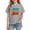 Gray, variant on Girls Tee Shirts, Girls T Shirts, Sweet Print Short Sleeve Cotton Top Vacation Casual Summer Black 4-5 Years