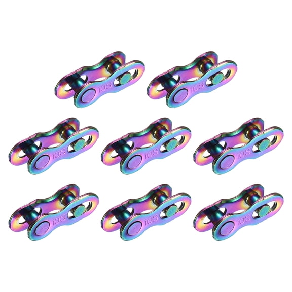 Uxcell Bicycle Missing Link, 10 Speed Reusable Bike Chain Master Quick Link Bicycle Chain Replacement Kit Coupling 8Pairs & Colorful - Fitting For(Mountain/Road/Racing Bikes)