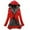 Red, variant on Women's Casual Winter Warm Lined Zip Up Hooded Jacket Coat for Outdoor Comfort