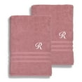 thumbnail image 4 of Authentic Hotel and Spa  Omni Turkish Cotton Terry Set of 2 Tea Rose Bath Towels with White Script Monogrammed Initial C, 4 of 5
