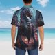 thumbnail image 4 of Balery Urban Mechanical Dragon Camisas hawaianas de manga corta para hombre, camisas playeras de corte holgado, camisas de vacaciones con botones,X-Large, 4 of 7