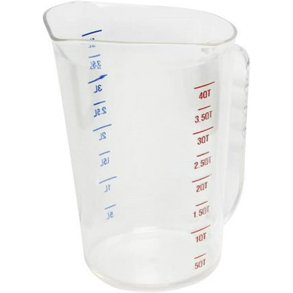 TrueCraftware- 4 Liter / 4 Quart Measuring Cup Polycarbonate Clear - Liquid Measuring Cup Essential Kitchen Tool Measuring Cup Easy Read for Liquid/Dry Ingredients for Cooking & Baking