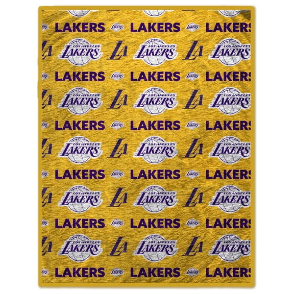 Pegasus Los Angeles Lakers Tonal Wordmark 60" x 70" Faux Fur Blanket