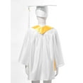 thumbnail image 3 of YONGHS Girls Graduation Gown Cap Set Kindergarten Preschool Church Robe Kids Children Uniform Outfit White 24, 3 of 7