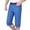 Blue, variant on ZVNAΖH Mens Capri Jean Shorts Slim Fit Straight Leg Denim Mid-length Pants Zipper Elastic Casual Business Denim Shorts