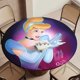 thumbnail image 5 of Cenicienta: Princesa-theme Fitted Round Tablecloths Elastic Edged Table Covers Waterproof Table Cloth for Kitchen Holiday Party Tables Decor 120cm, 5 of 6